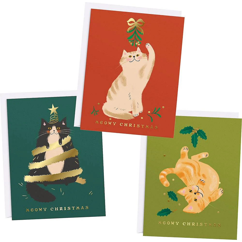 Meowy Christmas Holiday Card Set