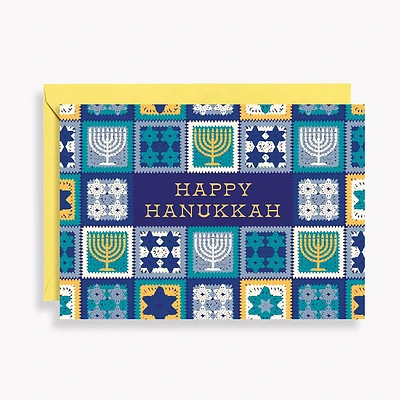 Crochet Squares Hanukkah Card Set