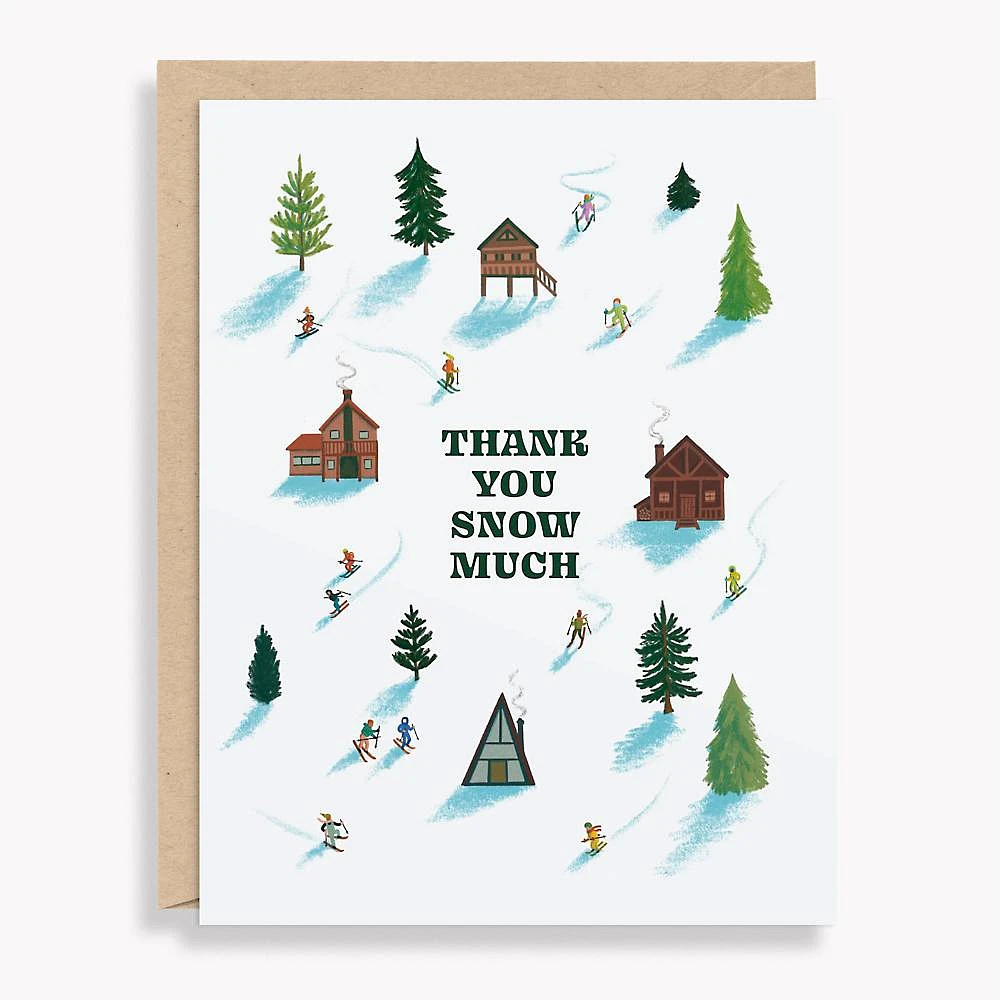 Cabin Skiiers Holiday Card Set