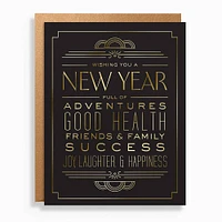 New Year Typography Card Set