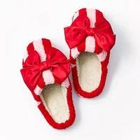 Striped Bow Slippers