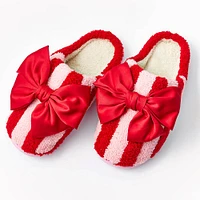 Striped Bow Slippers