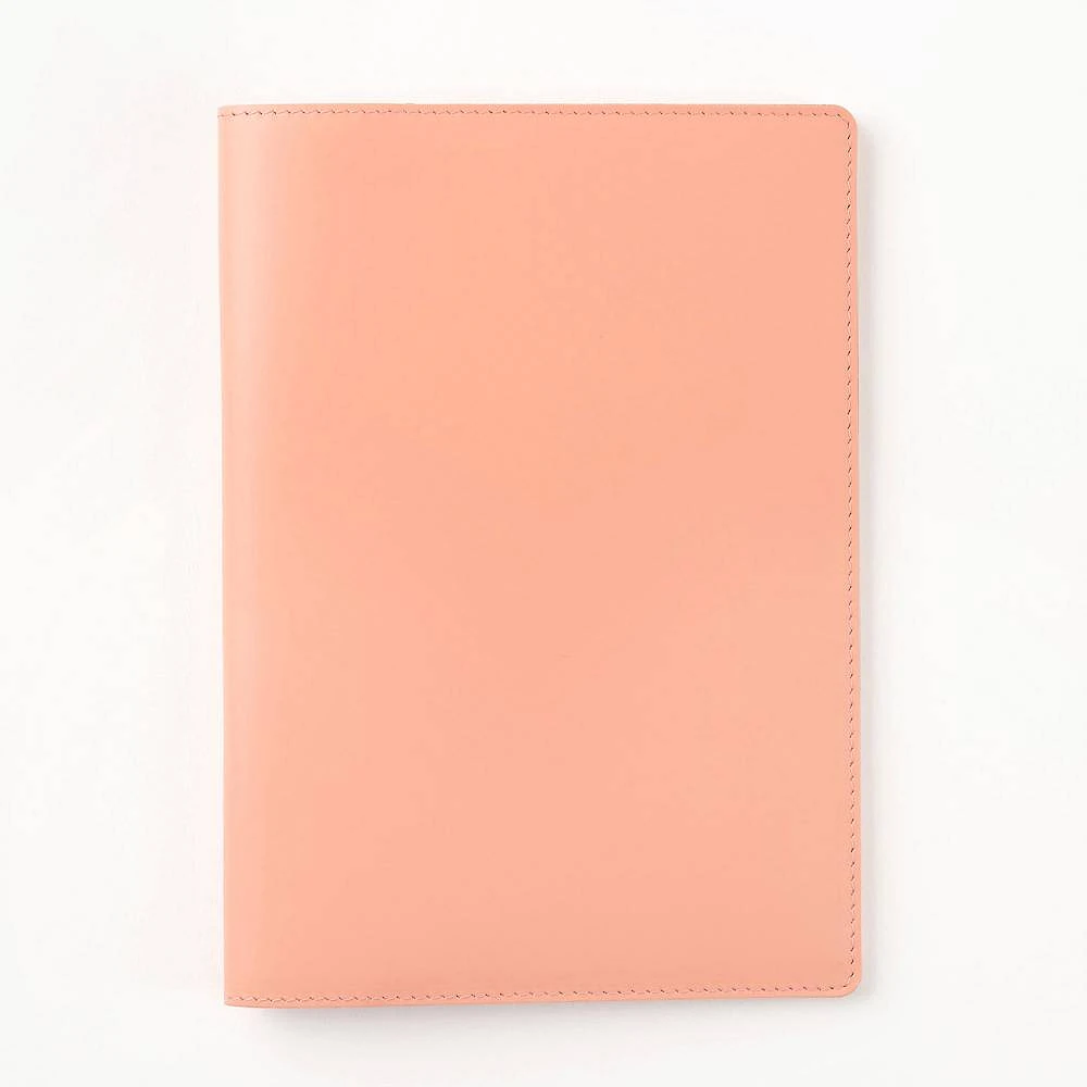 Paper Source Peach Leather Refillable A5 Journal Cover