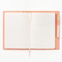 Paper Source Peach Leather Refillable A5 Journal Cover