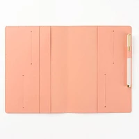 Paper Source Peach Leather Refillable A5 Journal Cover