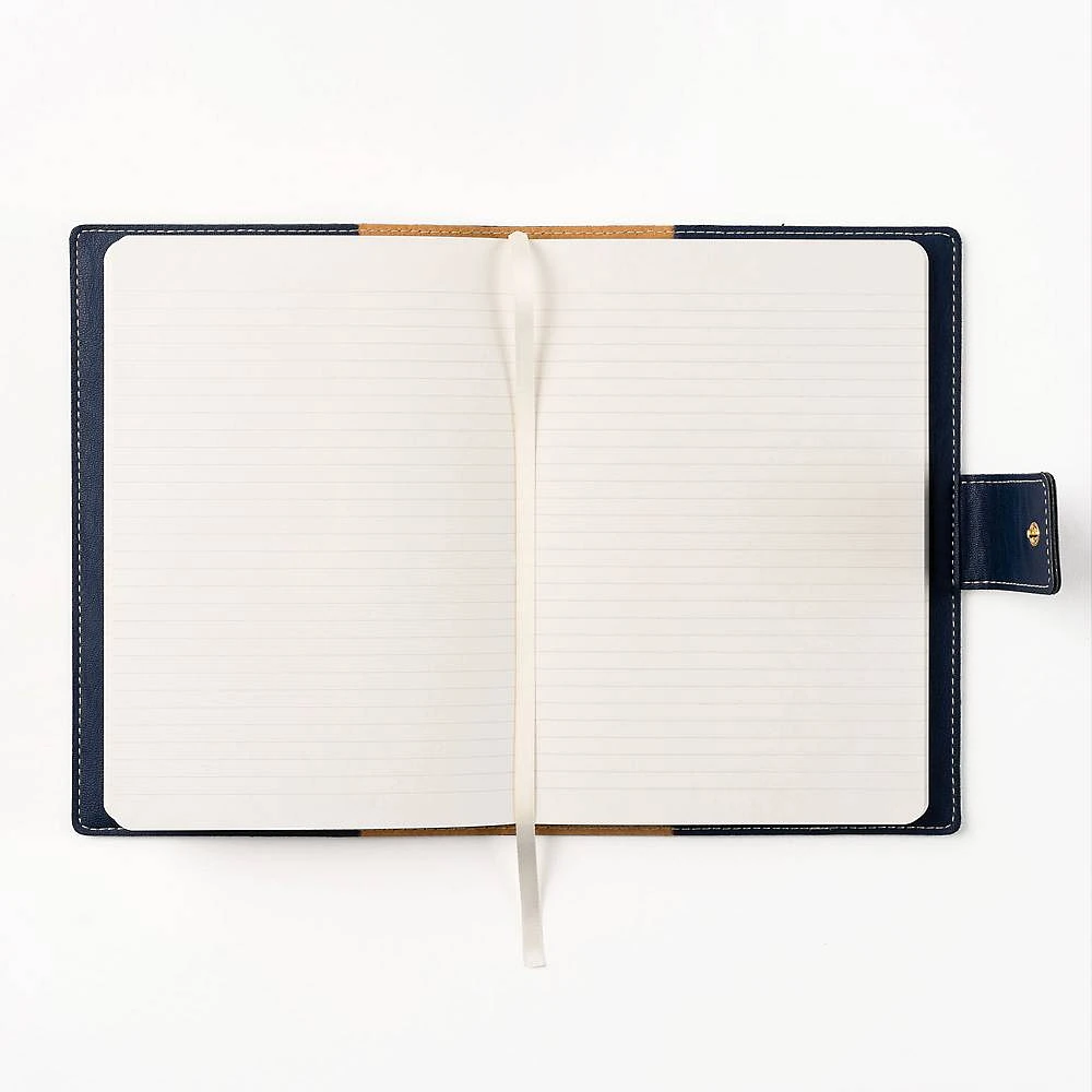 Paper Source Nautic Blue A5 Leather Journal Cover with Clasp