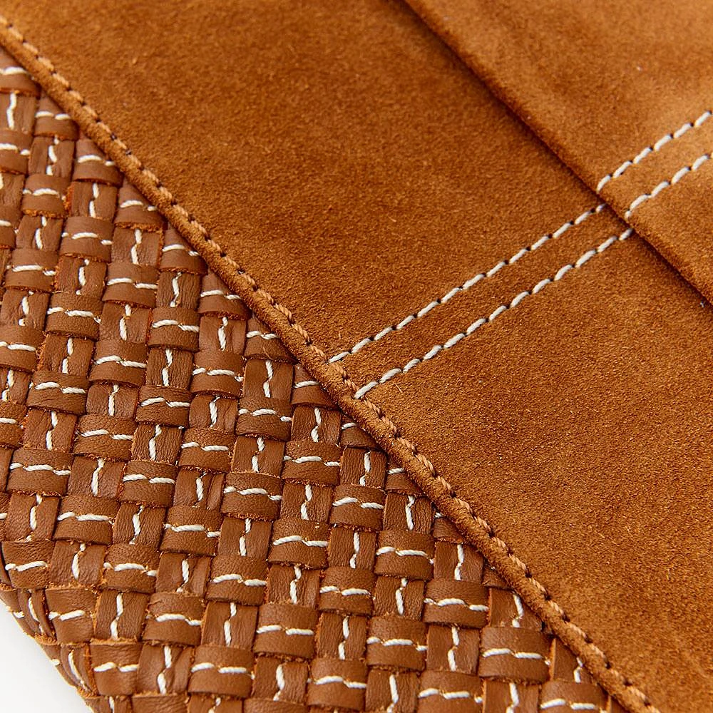 Brown Suede Journal with Weave Design