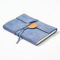 Periwinkle Suede Flap Journal