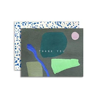 Green Abstract Thank You Card