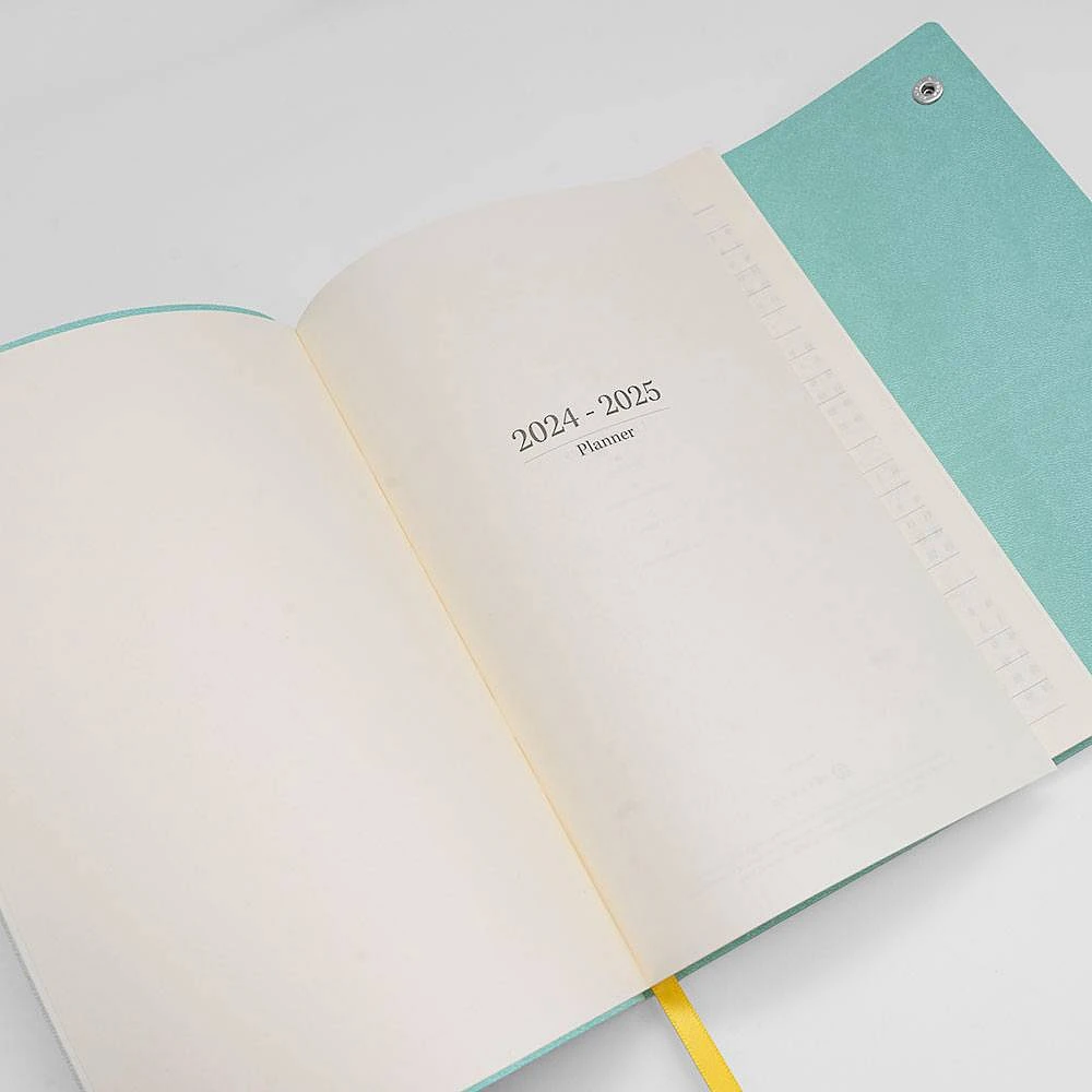 2024-2025 Chicago Avenue Jade Leather Weekly Planner