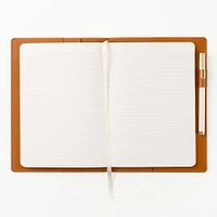 Paper Source Tan Leather Refillable A5 Journal Cover