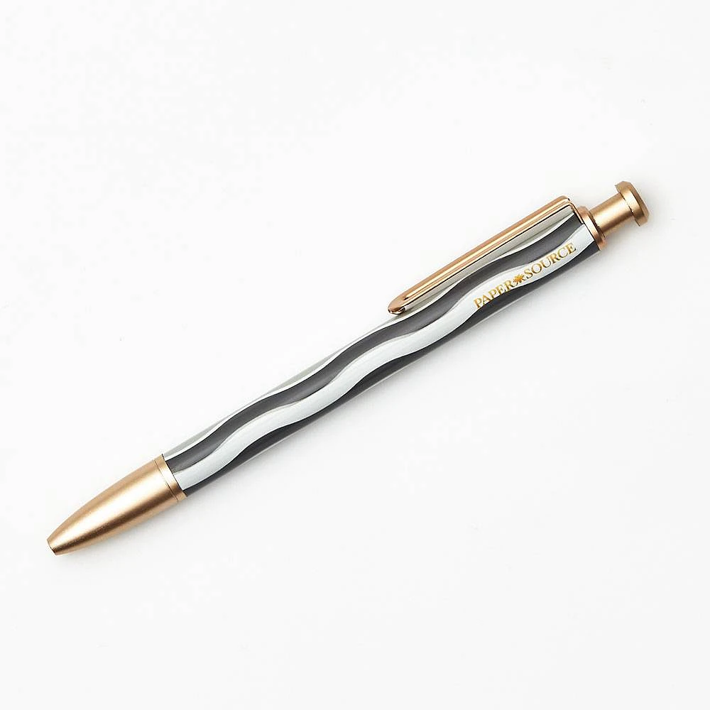 Gray Wavy Ballpoint Pens