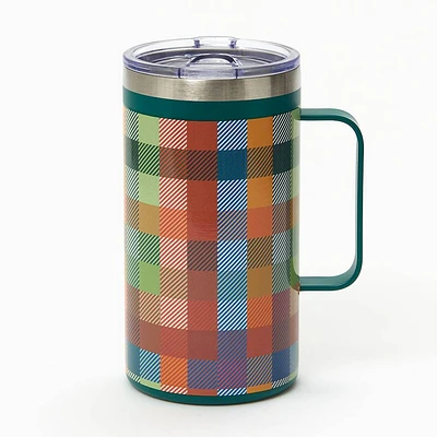 Plaid Travel Mug