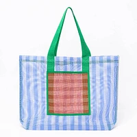 Stripe Mesh Tote Bag