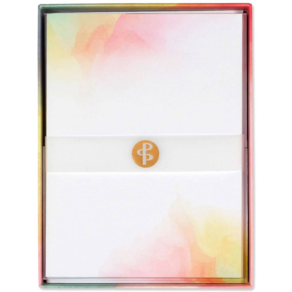 Watercolor Sunset Stationery Set