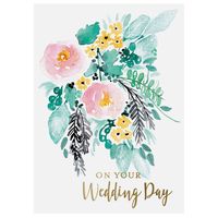 Bouquet Wedding Day Card