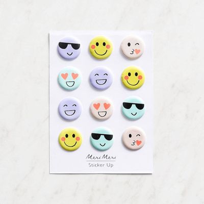 Emoji Face Puffy Stickers