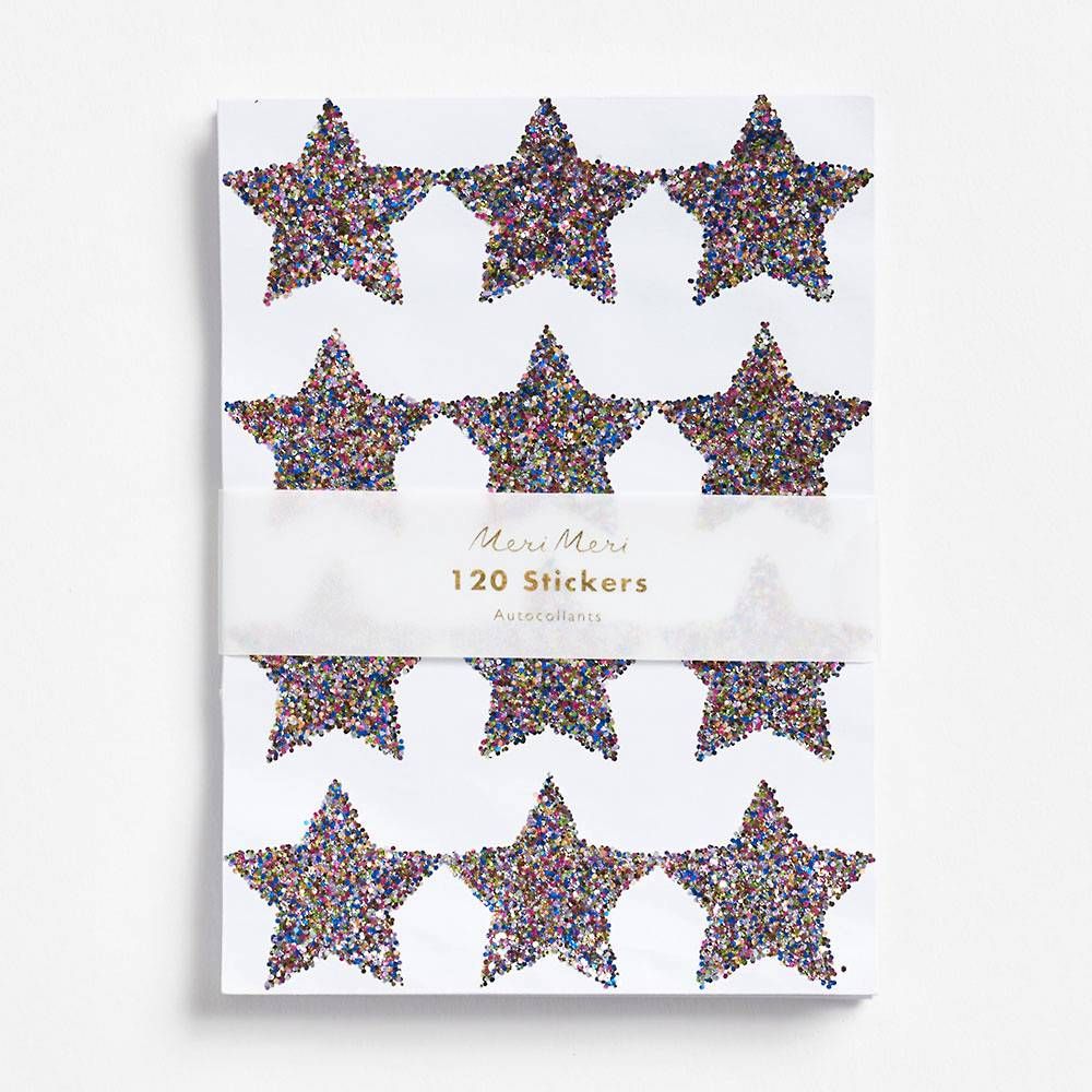 Chunky Glitter Star Stickers