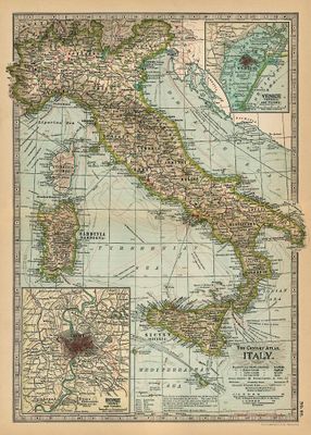 Italy Map Flat Wrap