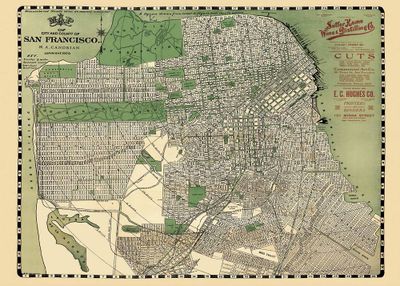 San Francisco Map Flat Wrap