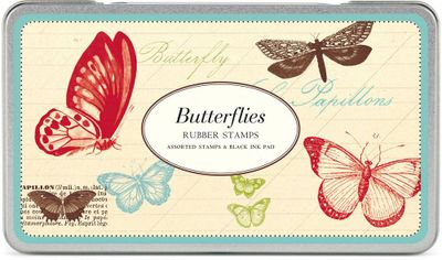 Butterflies Rubber Stamp Set