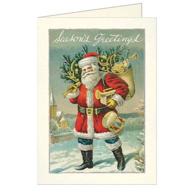 Santa Claus Season's Greetings Holiday Card Set