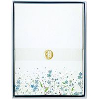 Blue Flowers Stationery Set