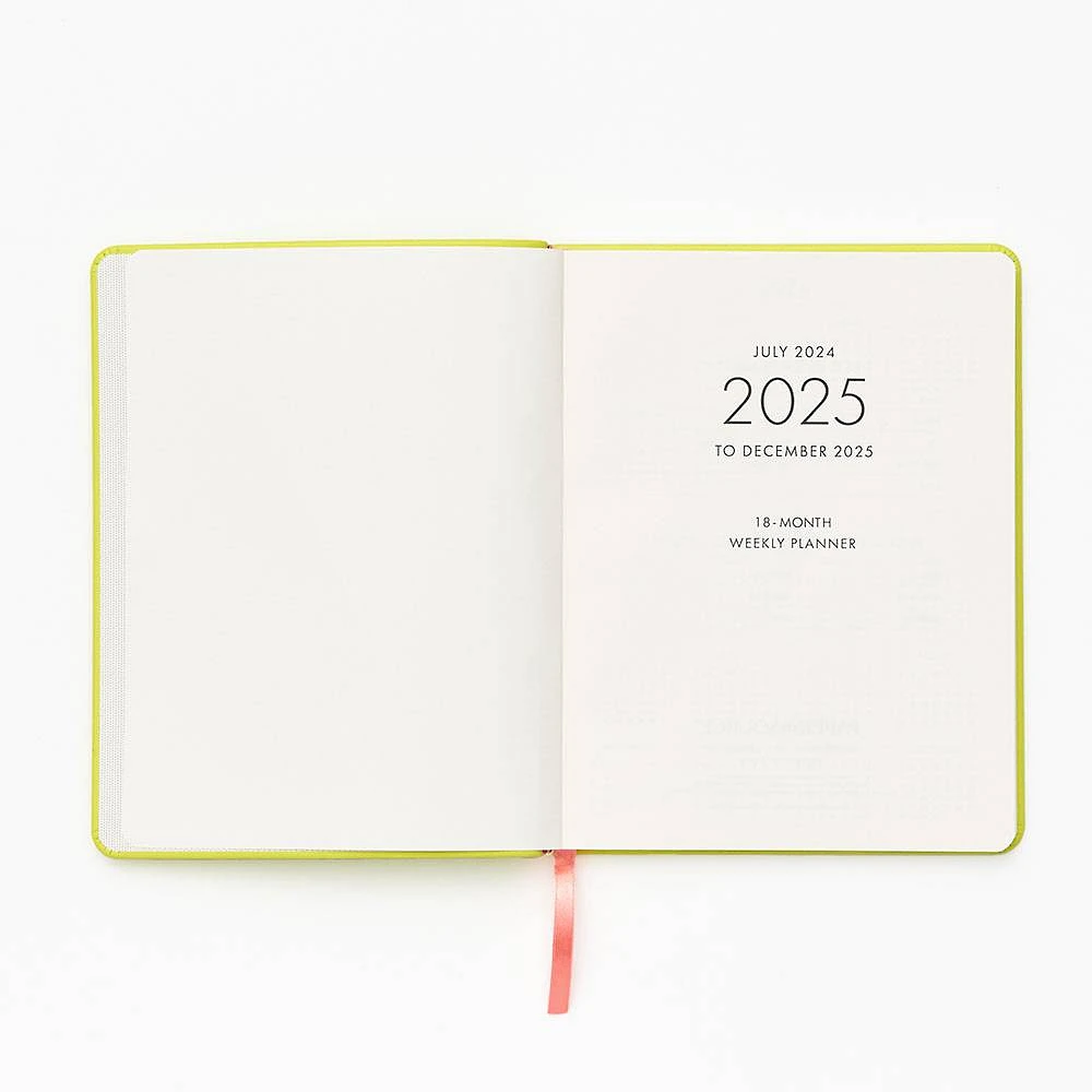 2024-2025 Green Leather Weekly Academic Planner