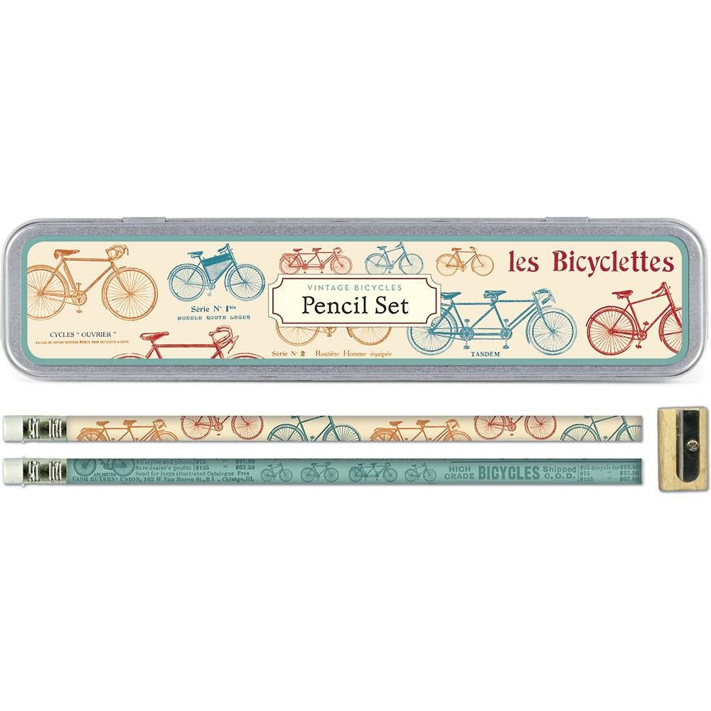Vintage Bicycles Pencil Tin