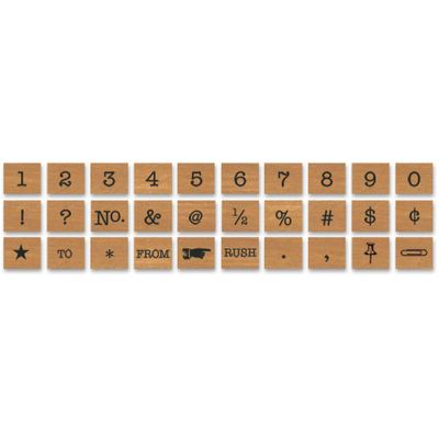 Cavallini Numbers & Symbols Rubber Stamp Set