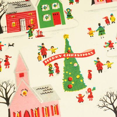 Christmas Village Flat Wrap