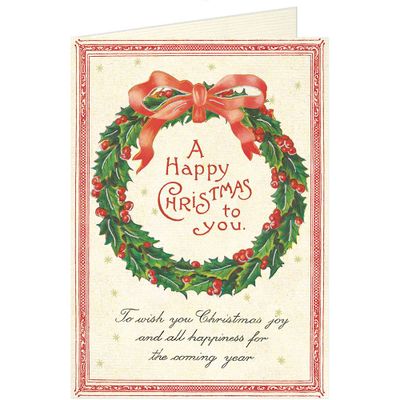 Happy Christmas Wreath Card