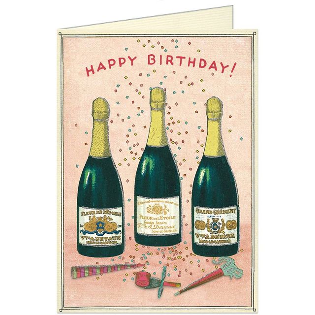 Champagne Bottles New Year Card Set