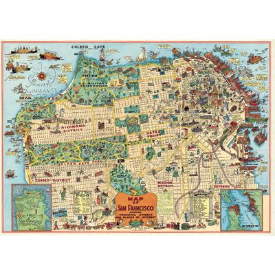 San Francisco Map Flat Wrap