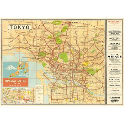 Tokyo Map Flat Wrap