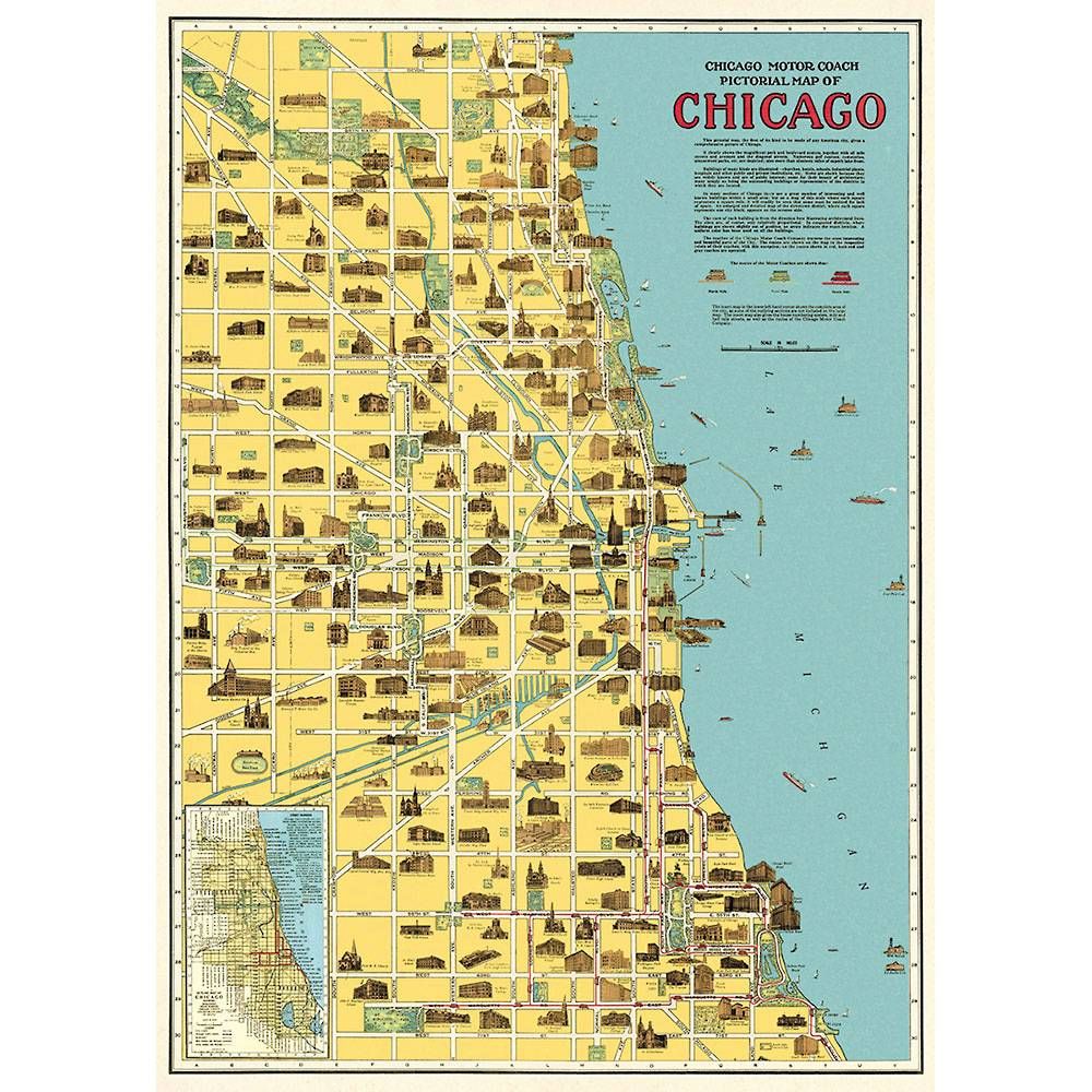 Chicago Map Flat Wrap