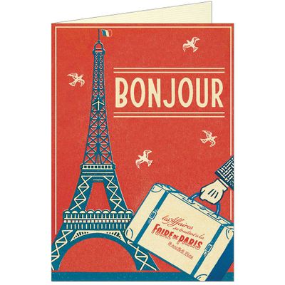 Bonjour Paris Greeting Card