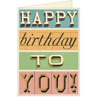 Happy Birthday Typography Card