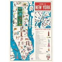 New York Map Flat Wrap