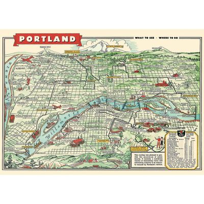 Portland Map Flat Wrap