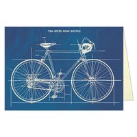 Bicycle Blueprint Greeting Card