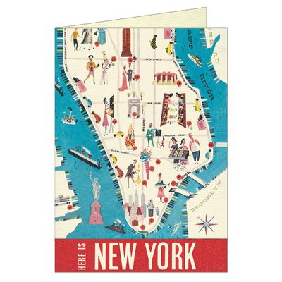 New York Map Greeting Card