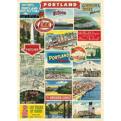 Portland Collage Flat Wrap