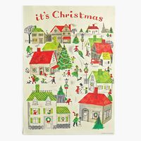 Christmas Village Flat Wrap