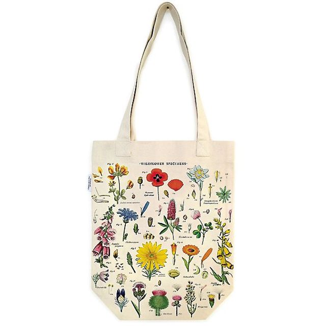 Paper Source Wildflower Embroidered Tote