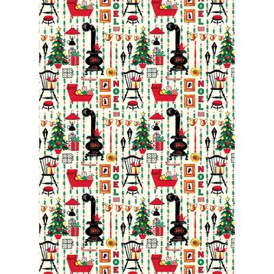 Retro Holiday Flat Wrap