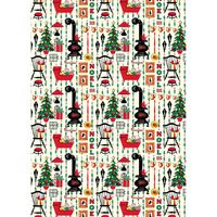 Retro Holiday Flat Wrap