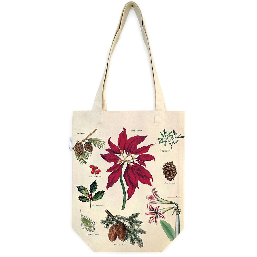 Christmas Botanical Tote Bag