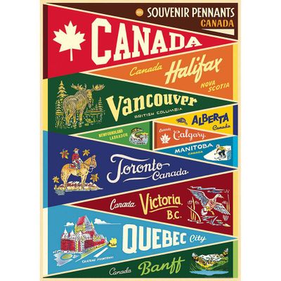 Canada Pennants Wrap & Poster