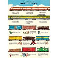 Railroad Train Cars Wrap & Poster